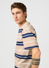 Mski T Shirt Wrangler Stripe Tee Timberwolf - 112362785