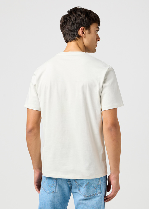 Meski T Shirt Wrangler Small Logo Tee Vintage White - 112362814