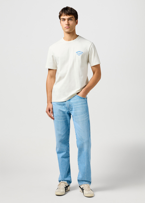 Meski T Shirt Wrangler Small Logo Tee Vintage White - 112362814