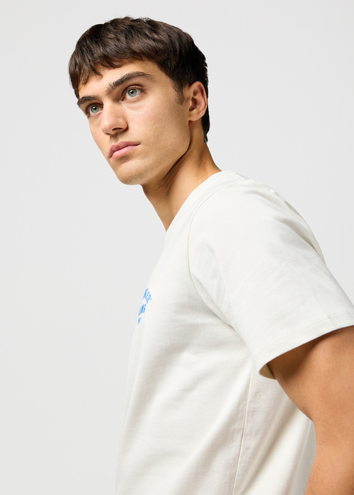 Meski T Shirt Wrangler Small Logo Tee Vintage White - 112362814