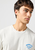 Meski T Shirt Wrangler Small Logo Tee Vintage White - 112362814