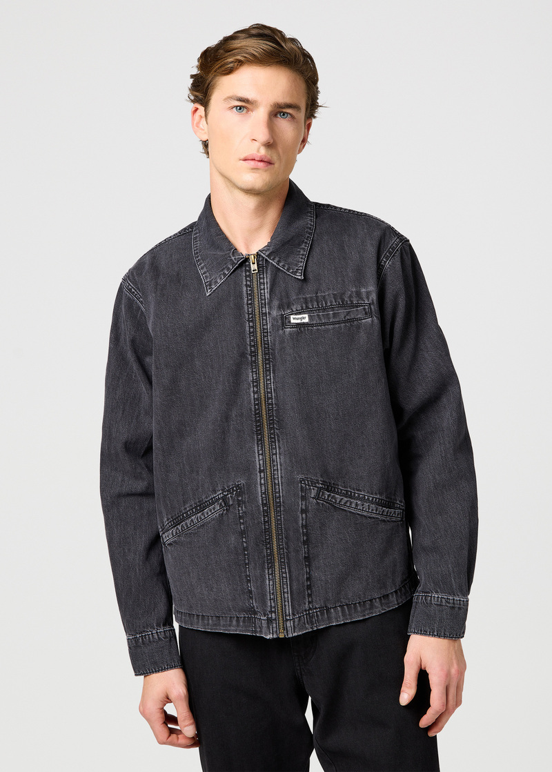 Meska Kurtka Dzinsowa Wrangler Rodeo Utility Jacket Dark Coal - 112362650