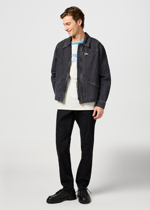 Meska Kurtka Dzinsowa Wrangler Rodeo Utility Jacket Dark Coal - 112362650