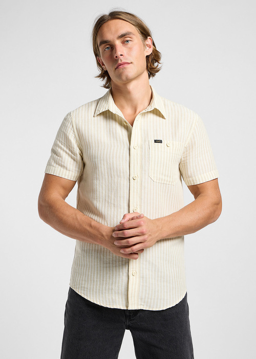 Lee Short Sleeve Leesure Shirt - Pioneer Ecru Stripe 112363814