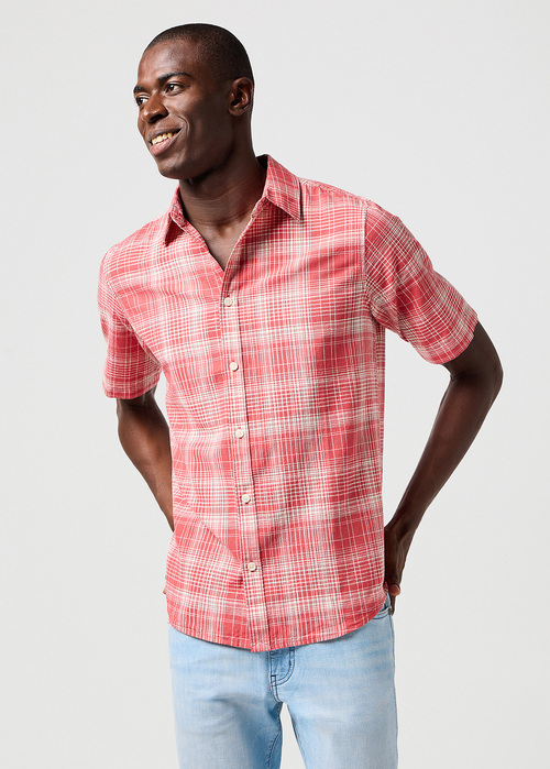 Wrangler Short Sleeve Shirt - Red Check 112364053 