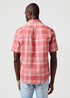 Meska Koszula Materialowe Wrangler Short Sleeve Shirt Red Check - 112364053