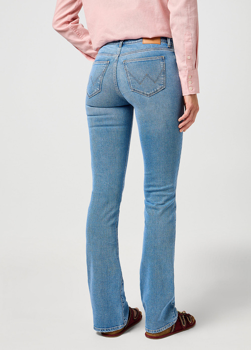 Damskie Spodnie Dzinsowe Wrangler Bootcut Stelth - 112362633