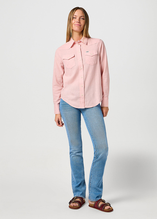 Damskie Spodnie Dinsowe Wrangler Bootcut Stelth - 112362633