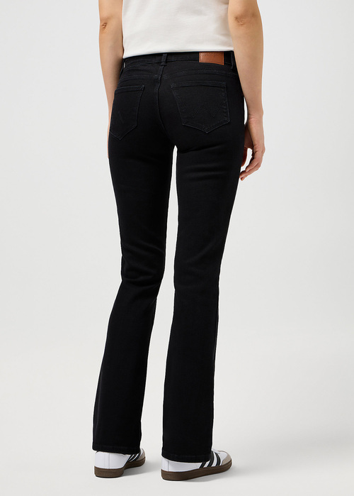 Damskie Spodnie Dinsowe Wrangler Bootcut Noir - 112360269