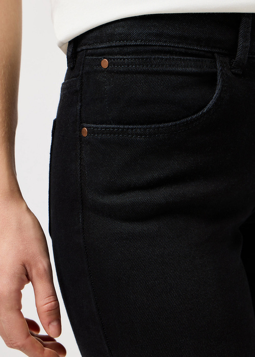 Damskie Spodnie Dinsowe Wrangler Bootcut Noir - 112360269