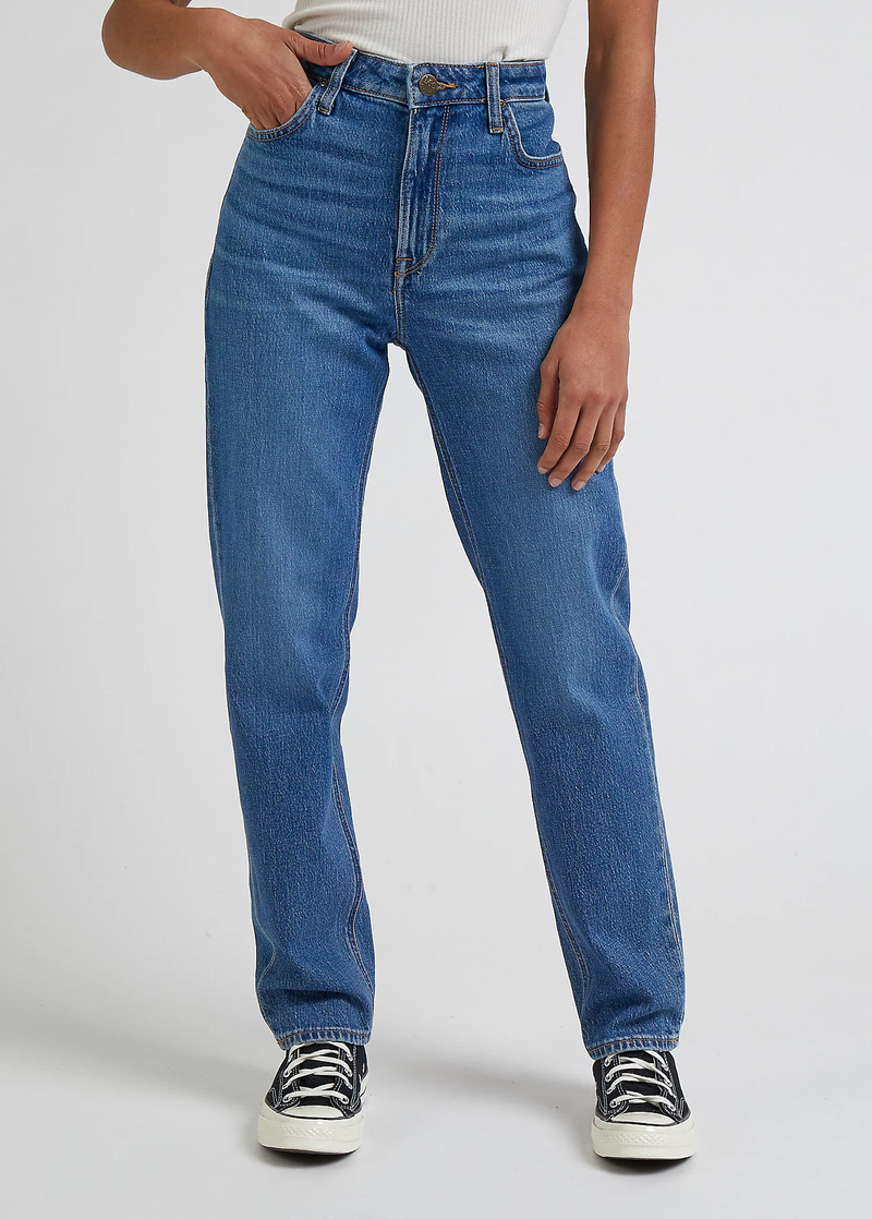 Damskie Spodnie Dzinsowe Lee Carol Worn Iris - 112139803