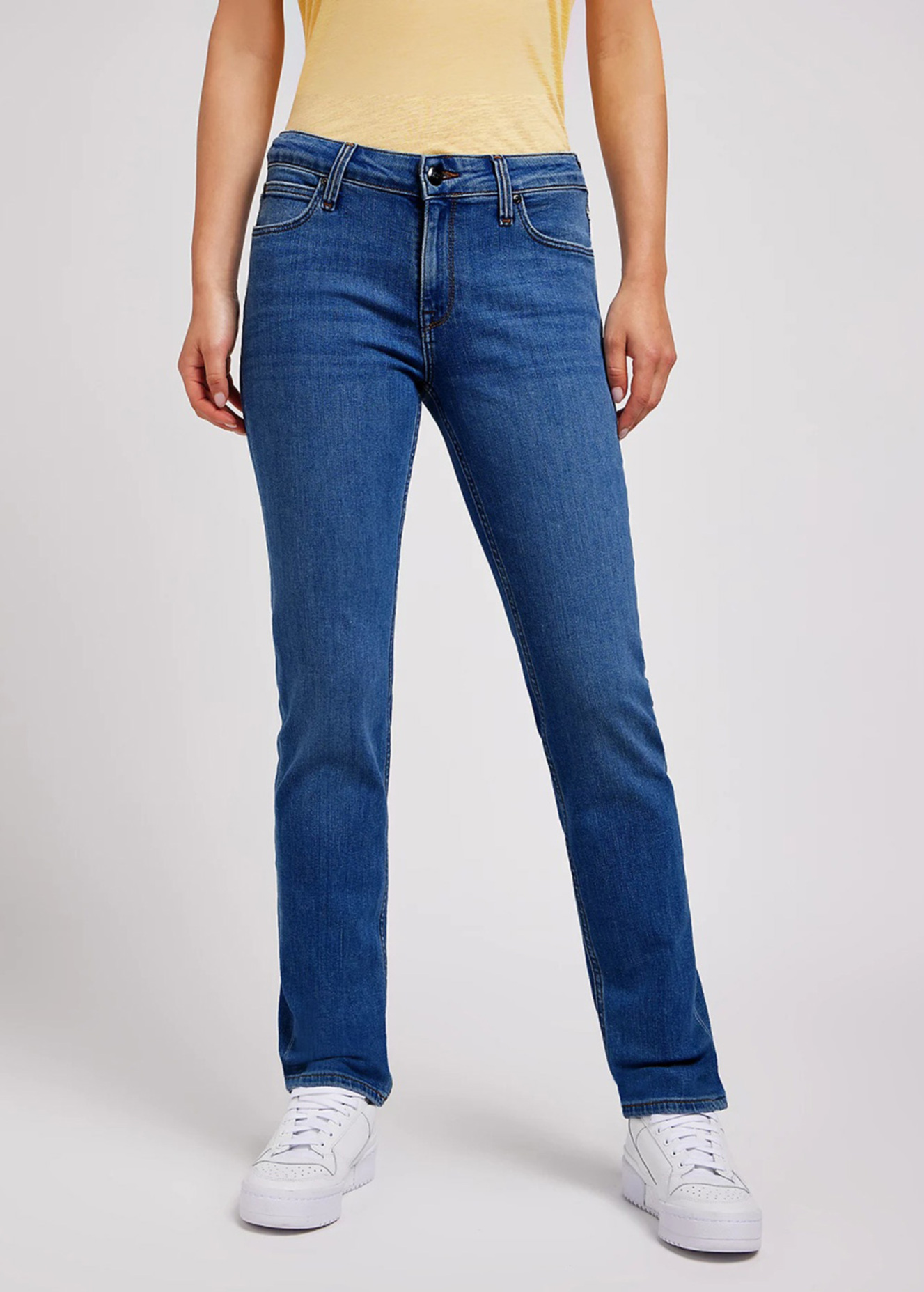 Damskie Spodnie Dzinsowe Lee Elly High Sky - 112338322