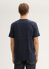 Meski T Shirt Tom Tailor T Shirt With Logo Print Sky Captain Blue Stripy Inject - 1045625-32450