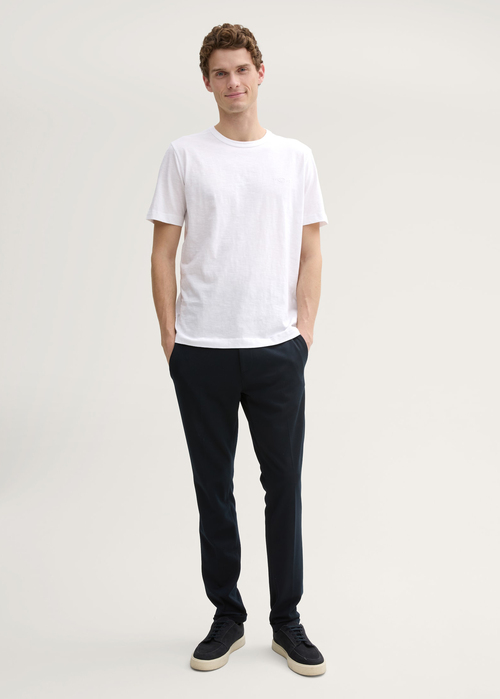 Meski T Shirt Tom Tailor Basic Cotton T Shirt White - 1045627-20000