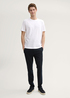 Meski T Shirt Tom Tailor Basic Cotton T Shirt White - 1045627-20000