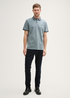 Meska Koszulka Polo Tom Tailor Piqu Polo Shirt With Stretch Grey Mint - 1045629-27475