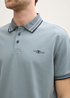 Meska Koszulka Polo Tom Tailor Piqu Polo Shirt With Stretch Grey Mint - 1045629-27475