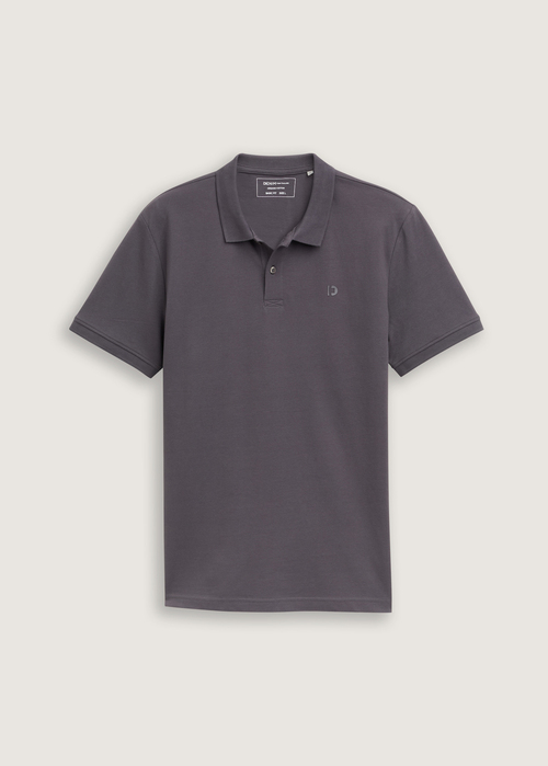 Meska Koszulka Polo Tom Tailor Cotton Piqu Polo Shirt Pavement Grey - 1045587-11587