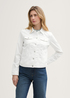 Damska Kurtka Dinsowa Tom Tailor Denim Jacket With Slit Pockets White - 1045390-20000