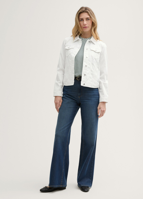 Damska Kurtka Dinsowa Tom Tailor Denim Jacket With Slit Pockets White - 1045390-20000