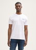 Meski T Shirt Tom Tailor Basic T Shirt With Logo Print Outdoor White - 1043491-16453