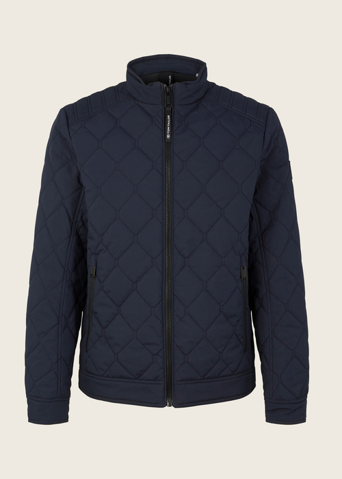Tom Tailor Lightweight Jacket In A Waffle Look - Sky Captain Blue 1034436-10668