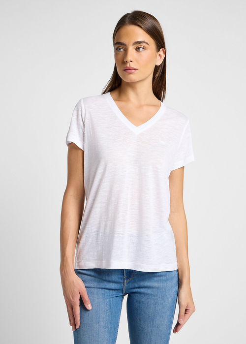 Lee V-Neck Tee - Bright White 112360426 