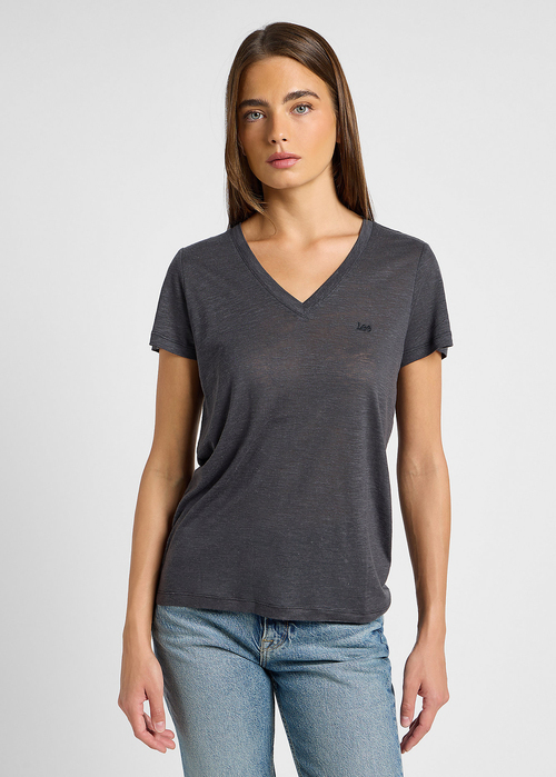 Lee V-Neck Tee - Black 112360427 