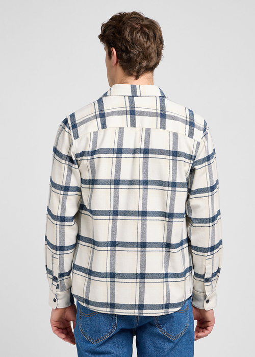 Meska Koszula Materialowe Lee Mercantile Shirt Vintage Ecru Jaspe Check - 112370571