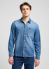 Meska Koszula Dzinsowe Lee Leesure Shirt Mid Blue Denim - 112370551