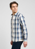 Meska Koszula Materialowe Lee Button Down Shirt Vintage Blue Ombre Check - 112370544