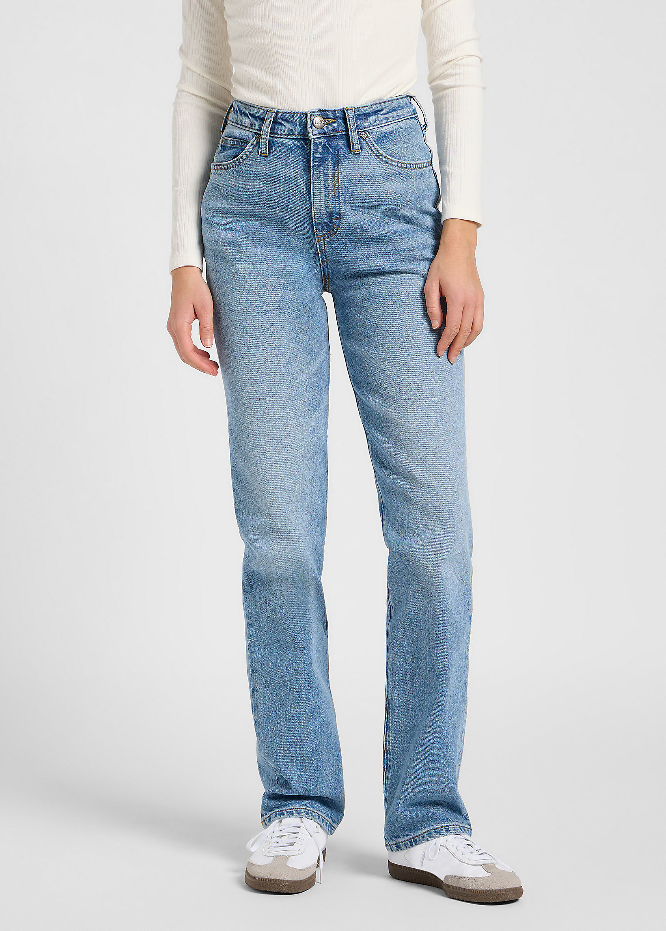 Damskie Spodnie Dzinsowe Lee June Calm Seas - 112371098