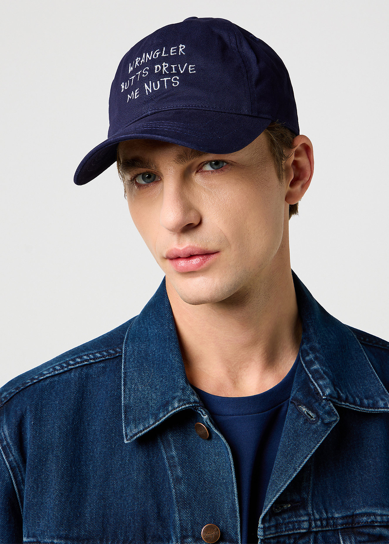 Czapka Z Daszkiem Wrangler Slogan Cap Dark Navy - 112372362