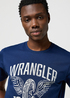 Meski T Shirt Wrangler Americana Tee Navy - 112371477
