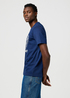 Meski T Shirt Wrangler Americana Tee Navy - 112371477