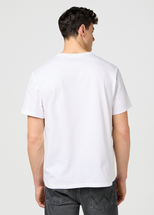 Meski T Shirt Wrangler Embroidery Tee Worn White - 112371487