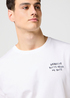 Meski T Shirt Wrangler Embroidery Tee Worn White - 112371487