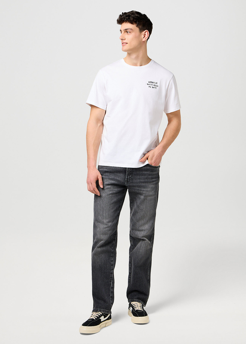 Meski T Shirt Wrangler Embroidery Tee Worn White - 112371487