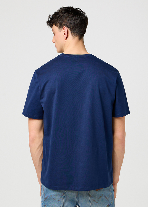 Mski T Shirt Wrangler Embroidery Tee Navy - 112371488