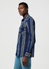 Meska Koszula Materialowe Wrangler Western Indigo Shirt Vintage Blue - 112371432