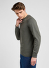 Meski Sweter Lee Clean Raglan Sweater Olive Gray - 112370537