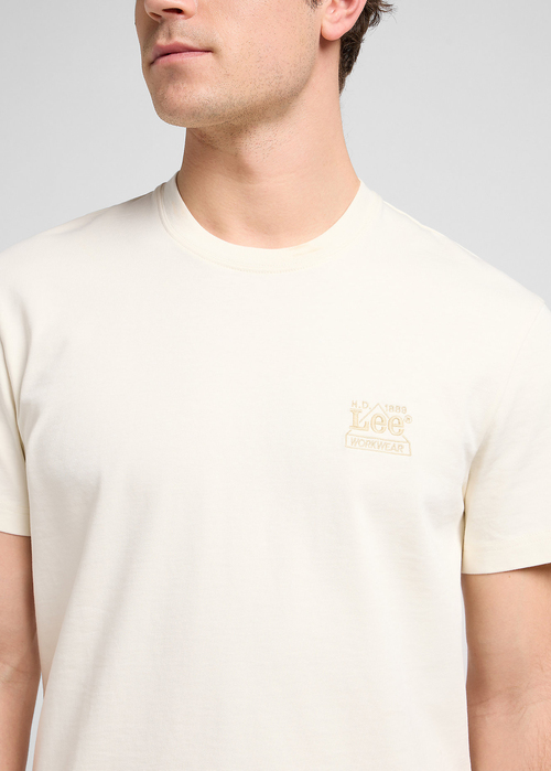 Meski T Shirt Lee Workwear Essential Tee Ecru - 112370486