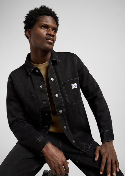 Meska Koszula Dzinsowe Lee Workwear Relaxed Overshirt No Break - 112370473
