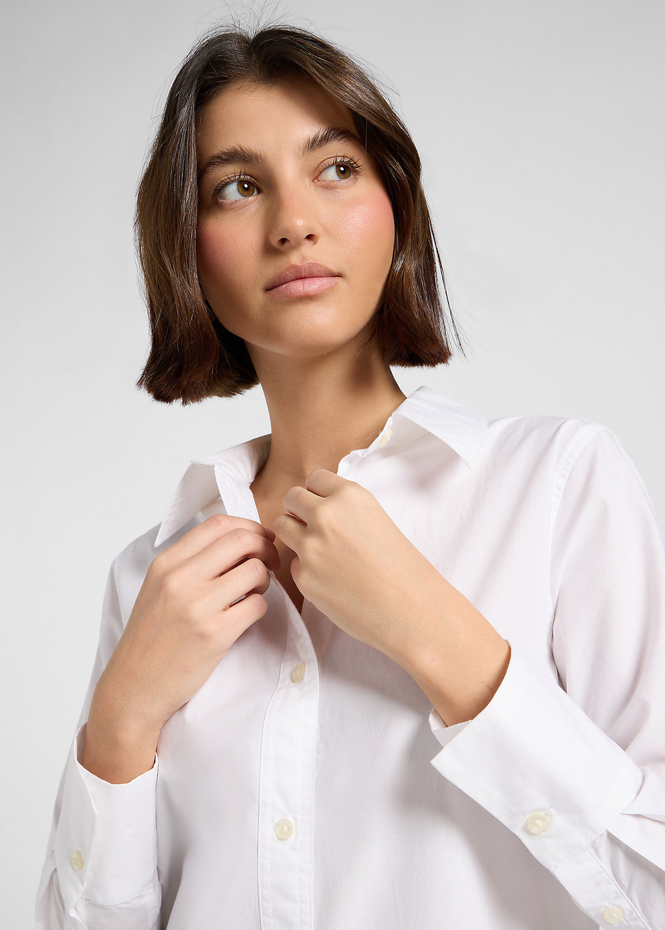 Damska Koszula Materialowa Lee Classic Shirt Bright White - 112370823