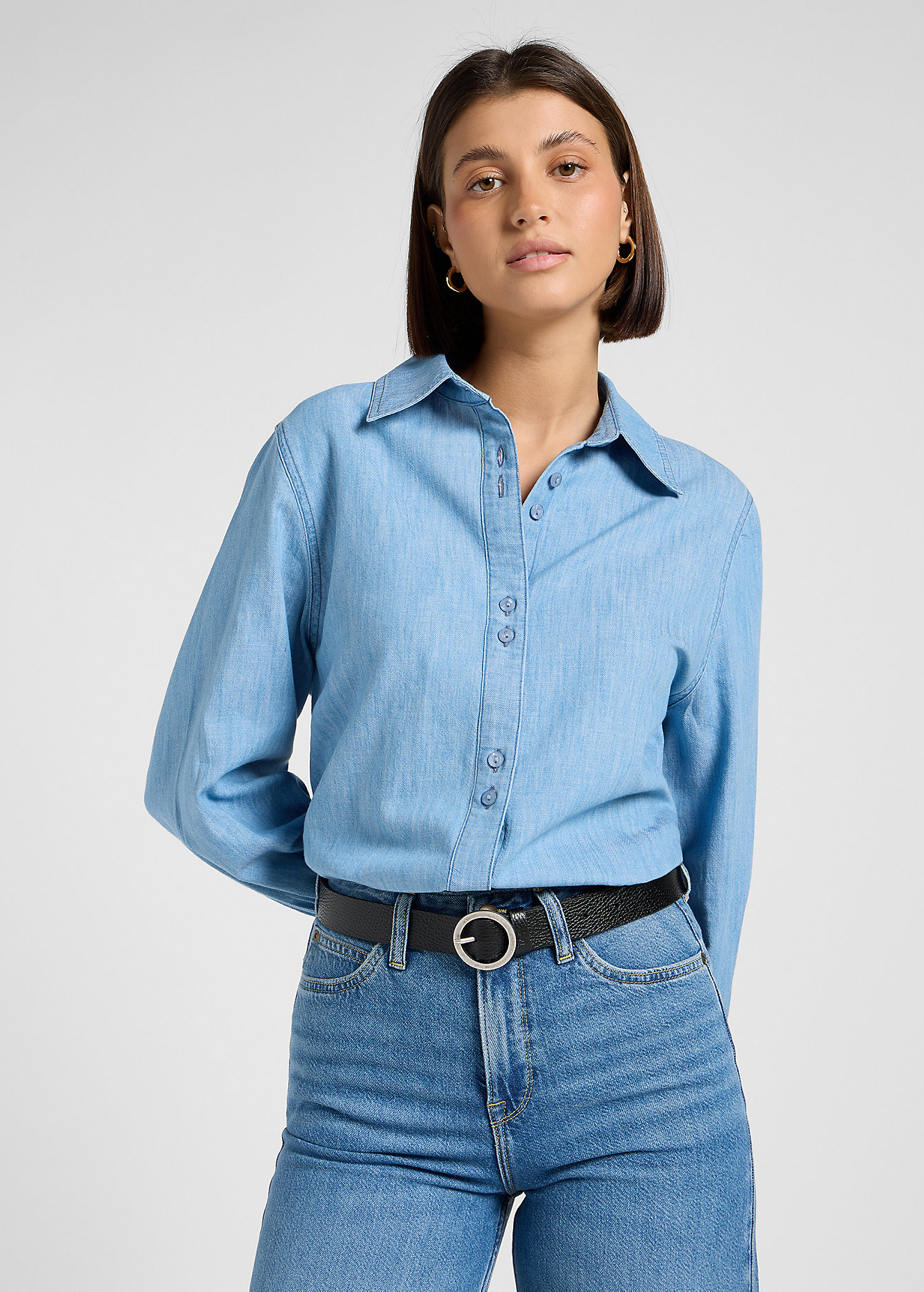 Damska Koszula Dzinsowa Lee Balloon Sleeve Shirt Never Ages - 112370985