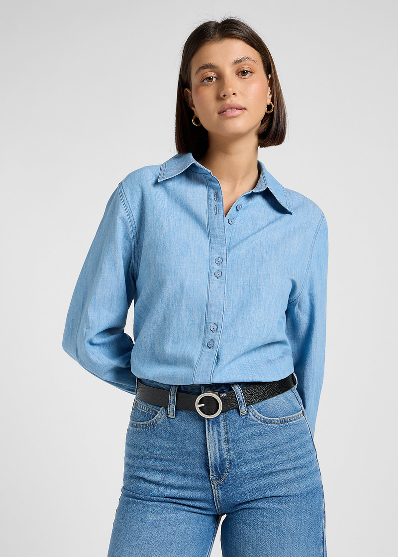 Damska Koszula Dzinsowa Lee Balloon Sleeve Shirt Never Ages - 112370985