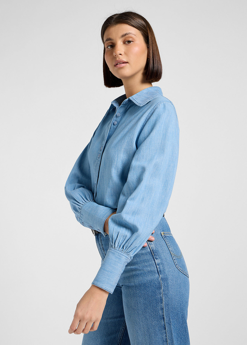 Damska Koszula Dzinsowa Lee Balloon Sleeve Shirt Never Ages - 112370985