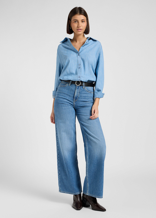 Damska Koszula Dzinsowa Lee Balloon Sleeve Shirt Never Ages - 112370985