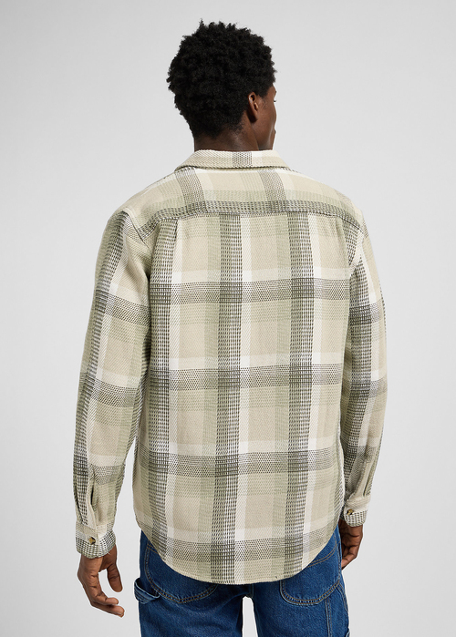 Meska Koszula Materialowe Lee Worker Shirt 20 Oak Moss Plaid Check - 112371303