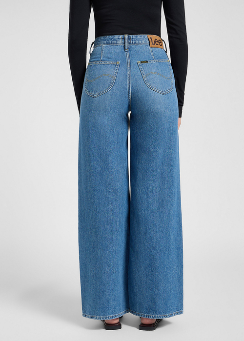 Damskie Spodnie Dzinsowe Lee Stella A Line Threaded - 112371455